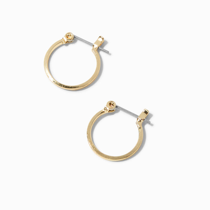 Gold-tone 15MM Hoop Earrings,